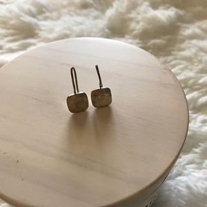 Vintage Sterling Silver Square Earrings
